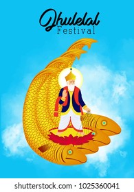 Jhulelal abstract for Jhulelal Festival Celebration, 