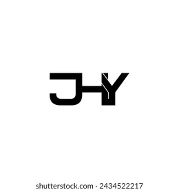 jhy initial letter monogram logo design