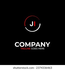 JI creative modern letters logo design template