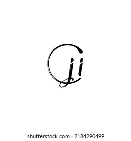 JI fashion initial logo concept in high quality professional design that will print well across any print media