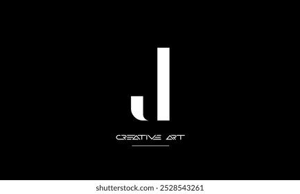 JI, IJ, J, I letras abstratas monograma de logotipo