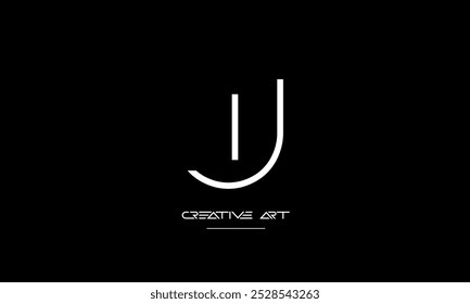 JI, IJ, J, I letras abstratas monograma de logotipo