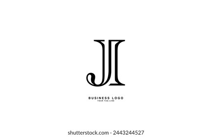 JI, IJ, J, I, Abstract Letters Logo Monogram