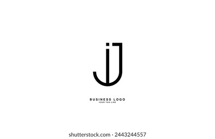JI, IJ, J, I, Abstract Letters Logo Monogramme