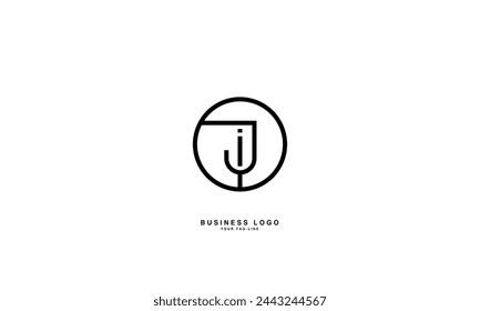 JI, IJ, J, I, Abstract Letters Logo Monogram