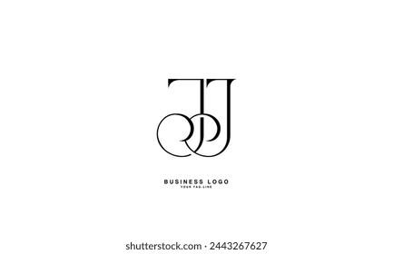 JI, IJ, J, I, Abstract Letters Logo Monogramme