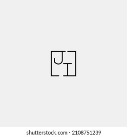 Logotipo inicial JI en concepto de línea en diseño profesional de alta calidad que será mejor para las empresas