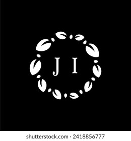 JI Initials Letter Nature Logo Vector Art Icons and Graphics