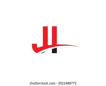 Plantilla de diseño de logotipo inicial de la carta JI