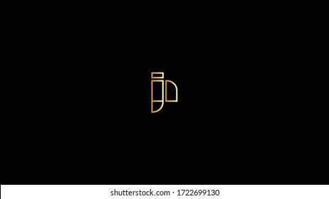 JI Letter Logo Design Template Vector