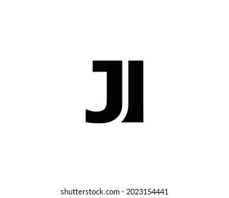Plantilla vectorial de diseño de logotipo de letras Ji