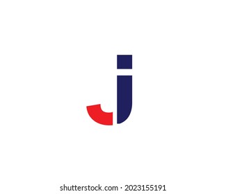 Ji letter logo design vector template