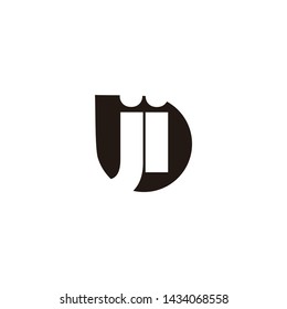 ji letter vector logo design