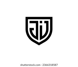 Plantilla vectorial de diseño de logotipo JI