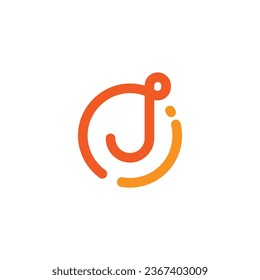 Ji-Logo, Ji Monogram, Initial Ji-Logo, Letter Ji-Logo, Symbol, Vektorgrafik
