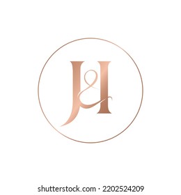 JI monogram logo.Serif lettering sign.Alphabet initials icon isolated on light fund.Luxury characters.Typographic abstract letter j, letter i.Elegant, minimal, beauty boutique, wedding style.