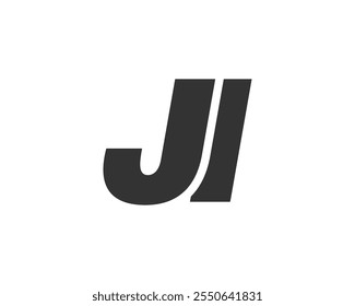 JI Techno Editable Font Logo For Corporate Branding. Bold, Futuristic Design With Unique Typographic Ideas. Minimal Custom Type And Dynamic Letter Variations For Promotion, Printing, And Book Titles