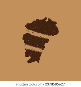 Mapa de Jiangxi - Mapa Mundial de la plantilla de vector internacional. Ilustración vectorial de silueta de la región de China