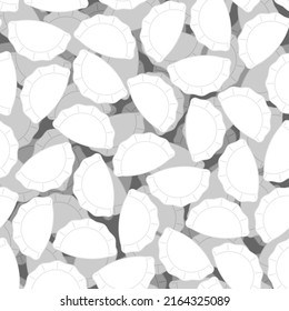 Jiaozi Chinese dumplings pattern seamless. Traditional food in China background