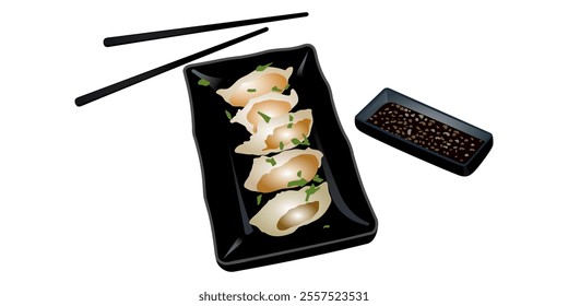 Jiaozi food vector design to celebrate with family and friends on Chinese New Year