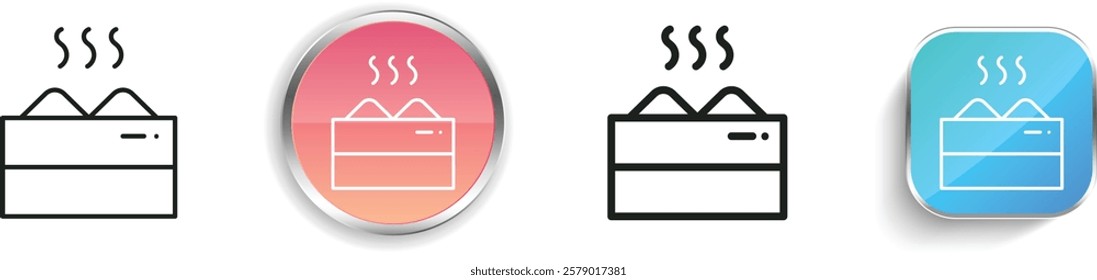 jiaozi icon. Thin Linear, Regular and Button Style Design Isolated On White Background