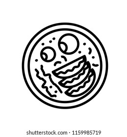 Jiaozi icon vector isolated on white background, Jiaozi transparent sign