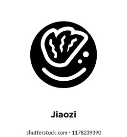 Jiaozi icon vector isolated on white background, logo concept of Jiaozi sign on transparent background, filled black symbol