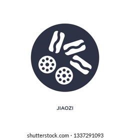 jiaozi isolated icon. Simple element illustration from asian concept. jiaozi editable logo symbol design on white background. Can be use for web and mobile.