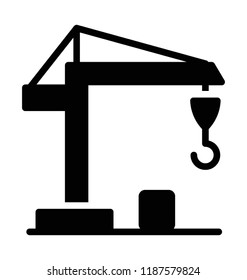 Jib crane having hook lift to pick load and goods 