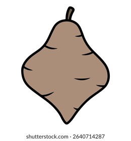 Jicama vector illustration, simple design
