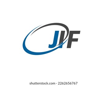 JIF letter creative modern elegant swoosh logo design