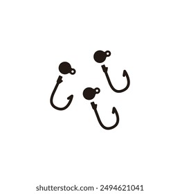 Jig head icon. Flat silhouette version.
