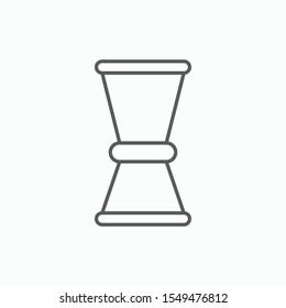 Jigger Icon, Cocktail Jigger Vector Illustration