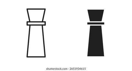 Icono de Jigger. Versiones planas y de trazo. Elementos gráficos.