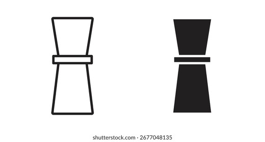 Conjunto de iconos Jigger arte de línea y diseño de glifos. Eps10