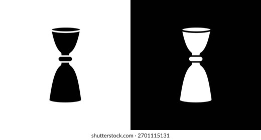 Ícone Jigger silhueta vetor em cores pretas. estilo de design de logotipo de símbolo plano