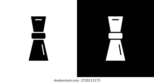 Icono de Jigger ilustraciones gráficas planas simples. Vector de silueta blanco y negro