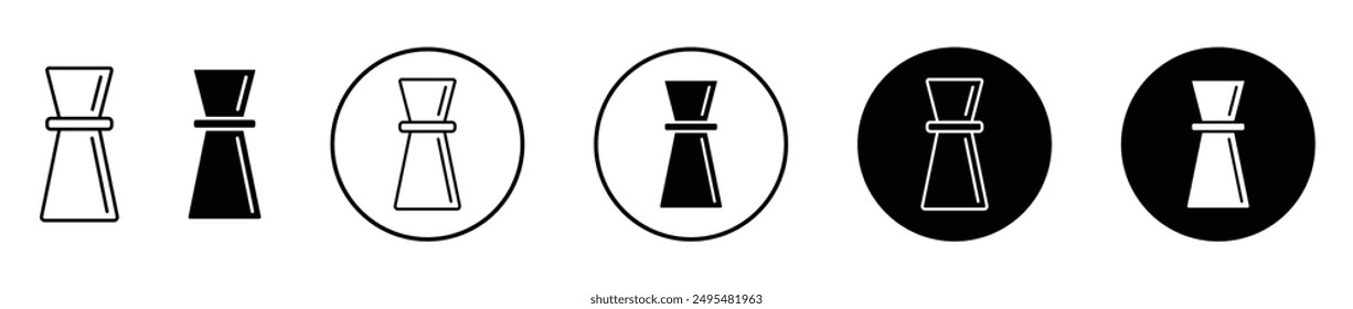 Jigger thin line vector icon set.