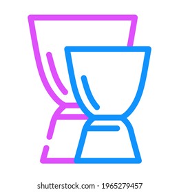 jiggers bartender color icon vector. jiggers bartender sign. isolated symbol illustration