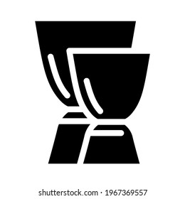 jiggers bartender glyph icon vector. jiggers bartender sign. isolated contour symbol black illustration