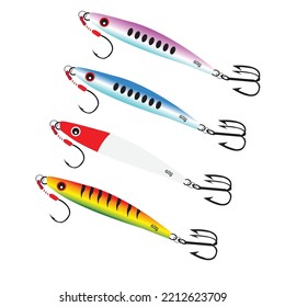 jigging lure fishing  casting lures vector 