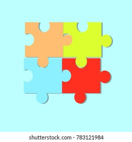 jigsaw background, vector art and illustration.