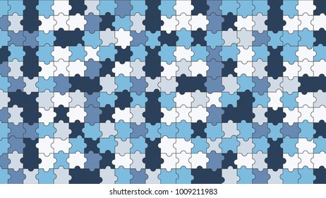 Jigsaw colorful puzzle vector background