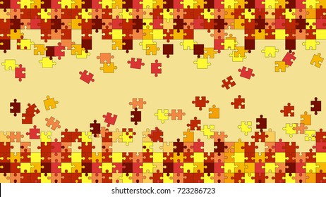 Jigsaw colorful puzzle vector background