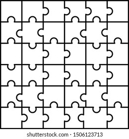 Jigsaw combination pattern. Outline illustration of jigsaw combination vector pattern for web design