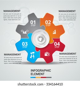  jigsaw concept teamwork infographic.