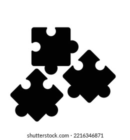 Icono vector de semitriptos de jigsaw que puede modificarse fácilmente

