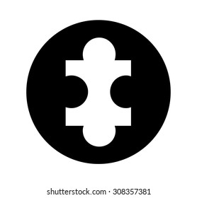 jigsaw icon black white