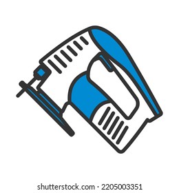 Jigsaw Icon. Editable Bold Outline With Color Fill Design. Vector Illustration.