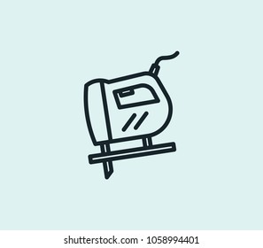Jigsaw icon line isolated on clean background. Jigsaw icon concept drawing icon line in modern style. Vector illustration for your web site mobile logo app UI design.